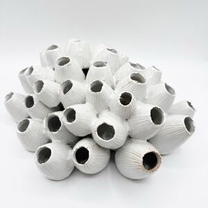 Vtg Tozai Home Ceramic Flowering Tube Barnacle Vase/Sculpture La Mer Collection